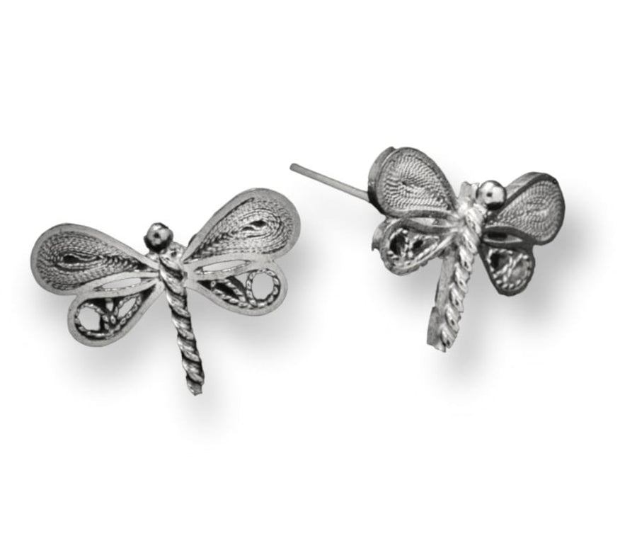 Libellula, Filigree Sterling Silver Earrings