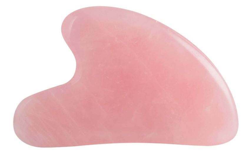 Natural Rose Quartz Crystal Jade Gua Sha Scraping Facial Massage Tool